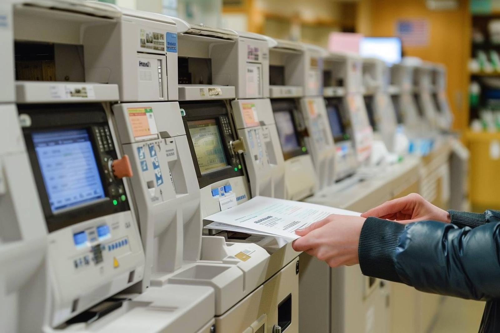 Étiquette d’expédition et colis fermé prêts à être déposés dans un bureau de poste