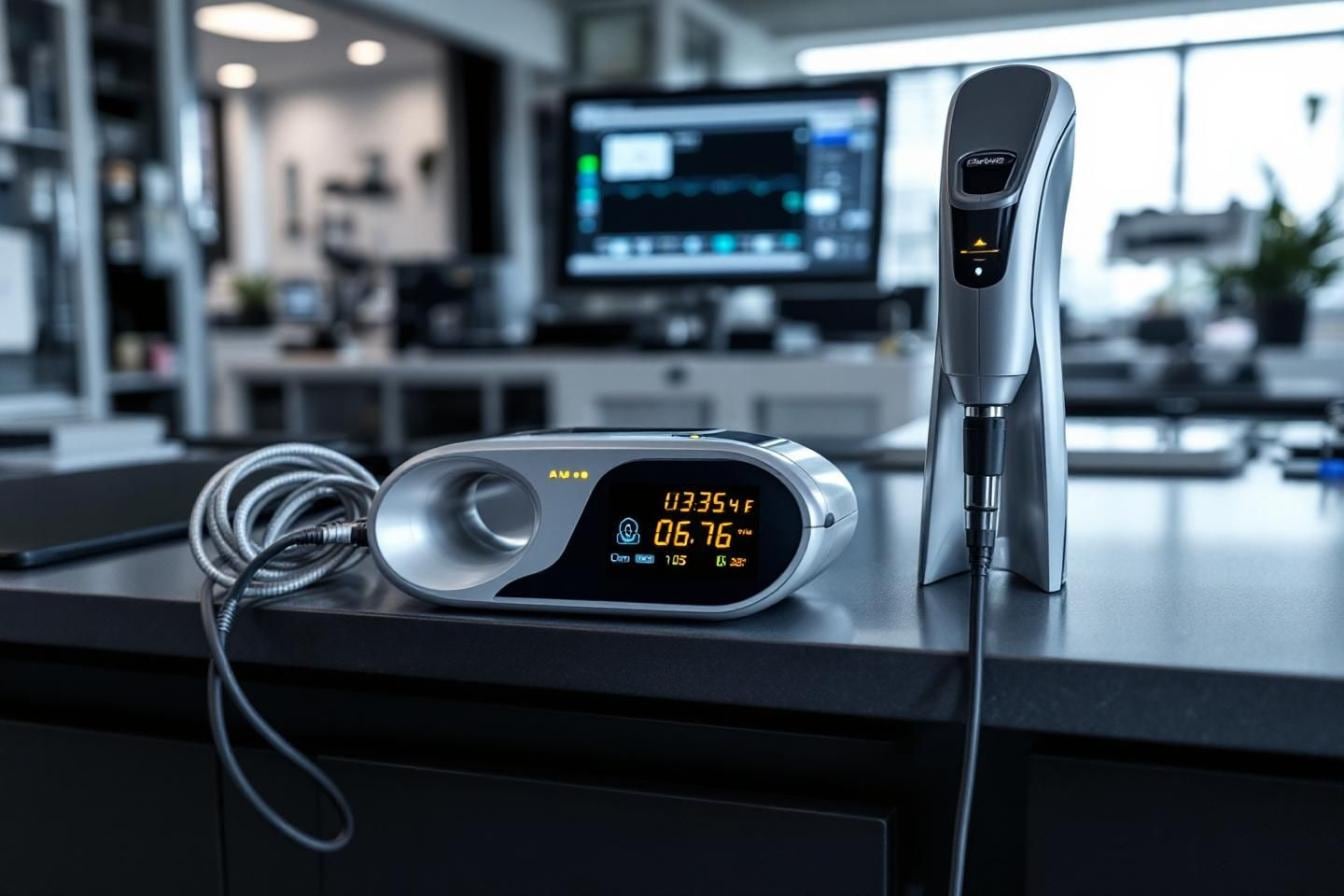 Technicien contrôlant une sonde à oxygène numérique sur une installation industrielle