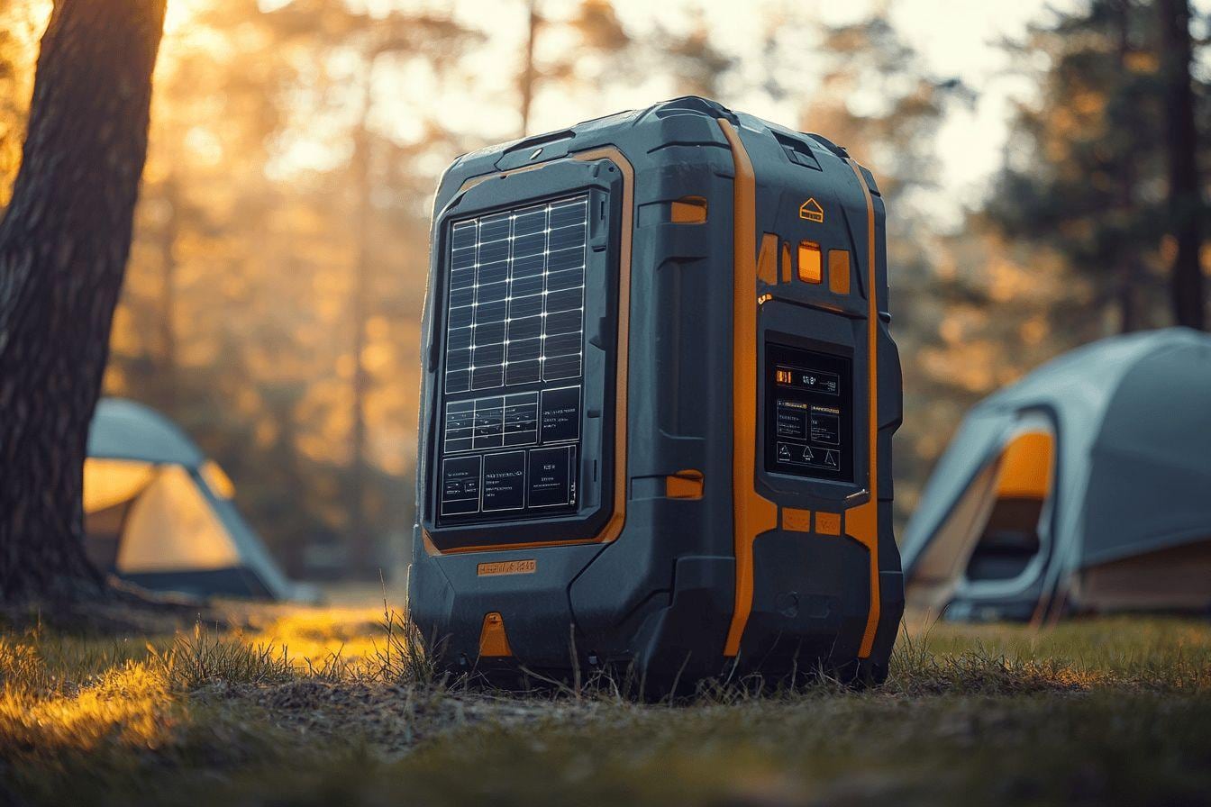 Batterie auxiliaire LiFePO4 et équipements électriques installés dans la soute d’un camping-car