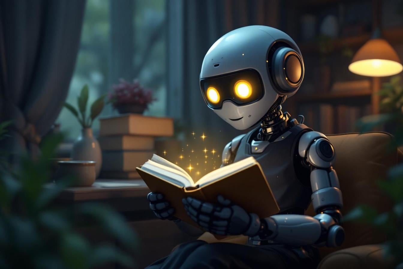 Enfant et adulte travaillant ensemble la lecture d’un texte avec des cartes de lettres et de sons