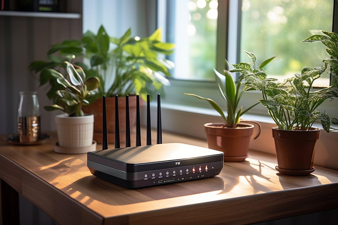 Routeur 4G professionnel relié à un réseau d’entreprise pour assurer une connexion Internet de secours