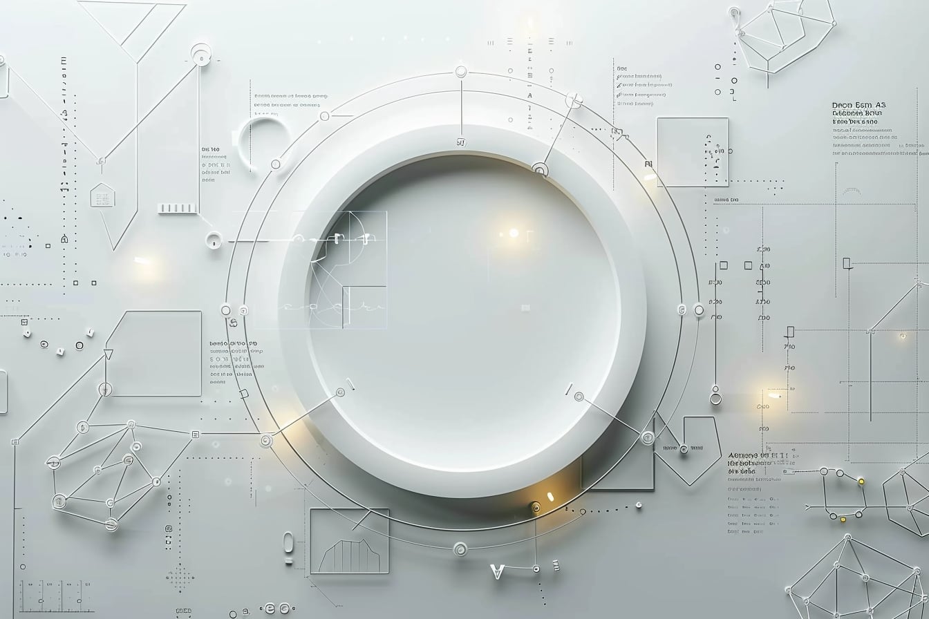 Schéma de géométrie montrant un cercle avec son centre, son rayon, son diamètre et la formule de la circonférence
