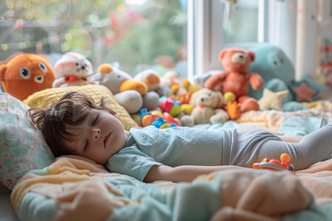 Enfant lisant dans un lit une place confortable aménagé dans une chambre lumineuse