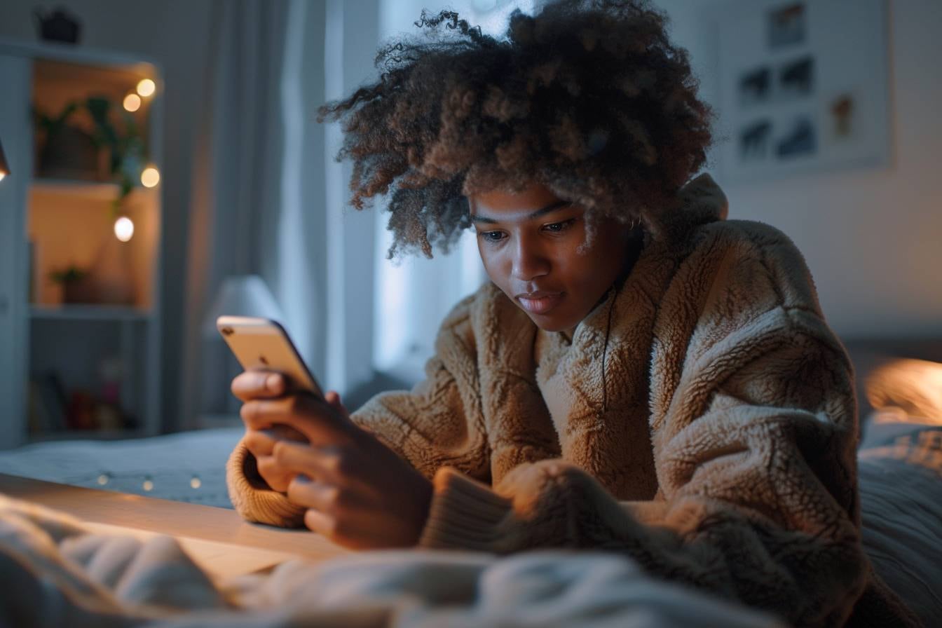 Téléphone affichant les réglages d’un compte Snapchat avec une option de suppression de compte